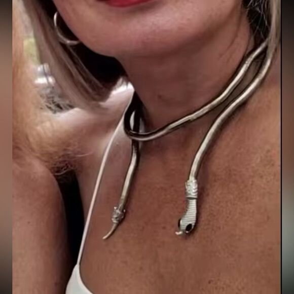 Silver Serpenti Snake Necklace-Bracelet Multifunctional - Picture 3 of 14